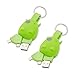 Produktbild munkees 2 x Schlüsselanhänger Hippo USB Ladekabel für Smartphones, Micro-USB, Lightning, Doppelpack Grün, 37005