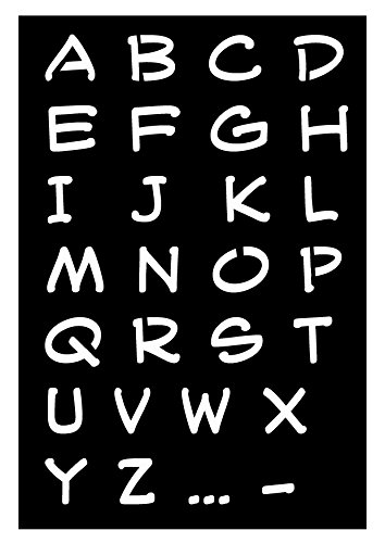 Buchstabenschablone Textschablone wiederverwendbar für Acrylmalerei , Scrapbook und mehr von zAcheR-fineT design - 2