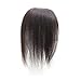 Remeehi 10" Real Human Hair Top Pieces Clip in Toppers for Thinning Hair Natural Black
