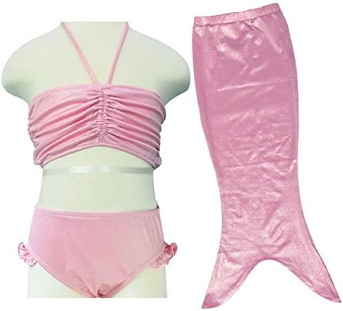 Mythgiftuk Baby Girls Mermaid Tail Bath Split Swimsuit Costume Swimsuit Bikini Set