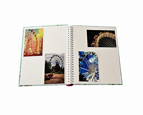 Arpan Fotoalbum, retro-Blumen- und Vogelmotiv, selbstklebend, groß, 20 Blatt, 40 Seiten - 4