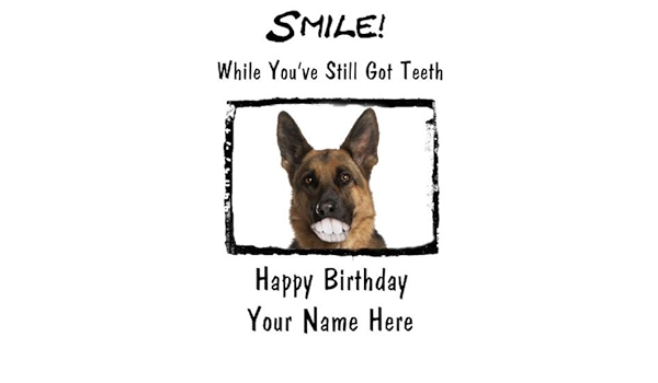 Berger Allemand Chien Happy Birthday Dents Smile Code35 A5 Personnalise Carte De Vœux Amazon Fr Fournitures De Bureau