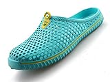  SAGUARO Schlappen Clogs Unisex Latschen Arbeitsschuhe Leichter Sommer Badeschuhe für Freizeit und Garten Blau Gr.44