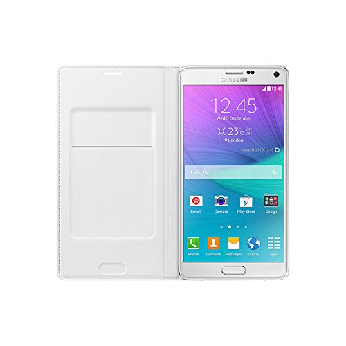 Samsung BT-EFWN910BW - Funda tipo flip con soporte de tarjeta para Samsung Galaxy Note 4 N910F  color blanco- Versi  n Extranjera