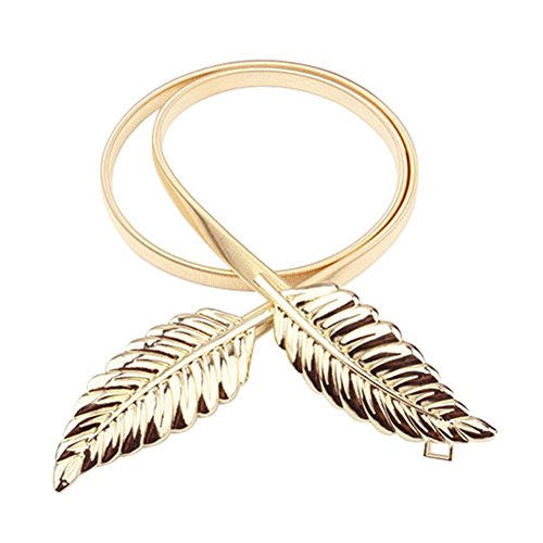 Young & Forever "ELITE COLLECTION" RED CARPET Celebrity Inspired Diwali Gift Special Golden Diva Dainty Leaves Golden Skinny Stretch Metal Belt For Women by CrazeeMania (B25041) RS.530 (72.00% Off) - Amazon