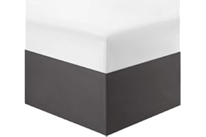 GYHH Bett-Rock, Bettwäsche, Dekoration, Durable Polycotton-Bett-Rock, 95% Polyester-Fits Unter Der Matratze Und Auf Dem Boden (6 Farben) (Grau,Q(153X203+38CM))