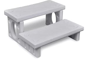 vidaXL Schodki do wanny z hydromasażem, białe