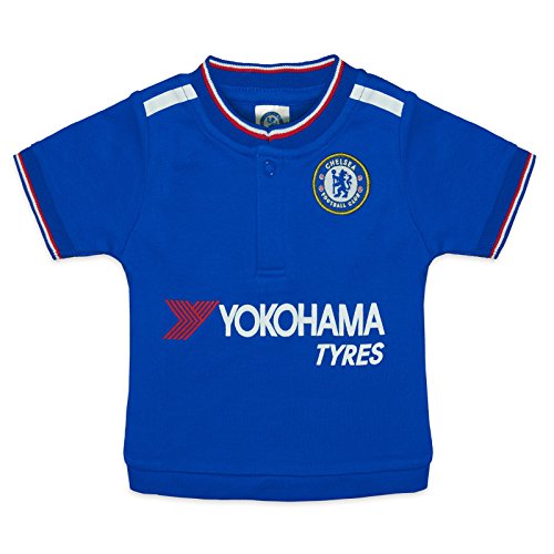 Chelsea FC Official Football Gift Baby Boys T-Shirt Blue White 9-12 Months