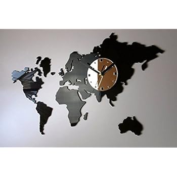 Amazon.de: Kurze Acryl Kreative Weltkarte Uhren Für Wohnzimmer