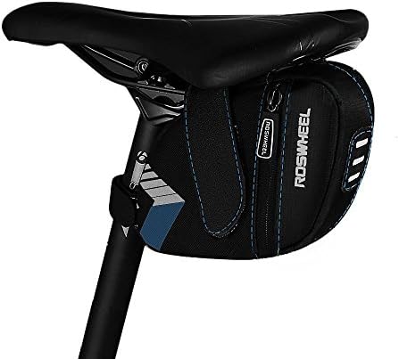 Welltop Cycling Bike Saddle Bag, MTB Bicycle PU Strap-On Back Seat Bag,Bicycle Repair Tools Pocket Pack Riding Cycling Bicycle Pouch
