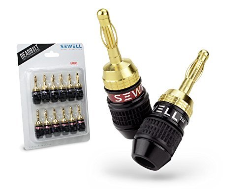SewellDirect SW-29863-6 Deadbolt 6-Pair Banana Plugs Size: 6 Pairs