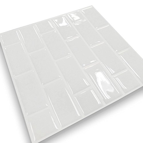 Tile & Sticker Adesivi Decorativi per Piastrelle, Adesivo da Parete, Piastrelle di Gel, Effetto 3D, Autoadesivo, per Il Bagno o la Cucina, 22cm *22cm, 10 Fogli per Pacco