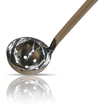 edle Edelstahl Kelle Kloßkelle Lochkelle Schaumlöffel Schaumkelle