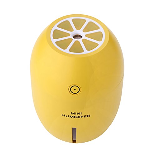 Gazechimp Kreativ Mini Zitrone USB 180ml Ultraschall Luftbefeuchter mit LED Licht Luftreiniger Diffusor Farbwahl - Gelb