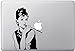 Price comparison product image Vati Leaves Removable Creative Audrey Hepburn Breakfast At Tiffany Decal Sticker Skin Art Black for Apple Macbook Pro Air Mac 13" 15" inch / Unibody 13" 15" Inch Laptop