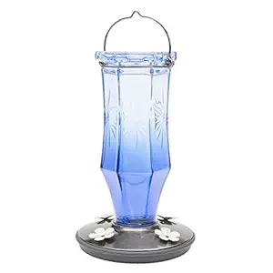 Perky-Pet Sapphire Starburst Vintage Glass Hummingbird Feeder 8129-2