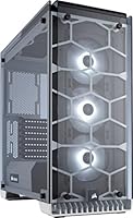 Corsair Crystal Series 570X RGB CC-9011110-WW Kompakt Mid-Tower ATX Gehäuse (mit gehärtetem Glas und RGB-Lüftern) weiss