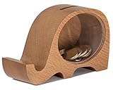 Spardose Sparbüchse Sparschwein Elefant aus Holz für Kinder (Mädchen und Jungen) und Erwachsene mit Verschluss und transparenten Fenster ;Geschenk für Weihnachten, Geburtstag, Hochzeit, Taufe - 2