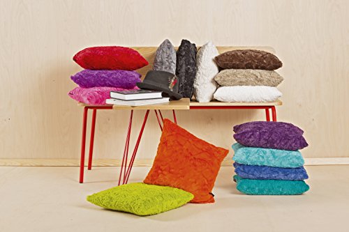 Magma Kissen Fluffy Plüsch Felloptik Kuschelkissen ca. 45x45cm (beige) - 2