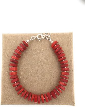 Bracelet in silver and bamboo coral