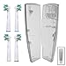 Produktbild Spares2go Zahnbürstenköpfe für Oral B EB25-A elektrische Zahnbürsten (4 Stück) + 1 x praktische Reise-Etui
