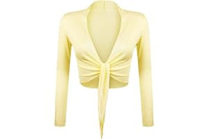 Gloop Bolero, belle, élégante veste pour femme, manche longue, noeud Bolero