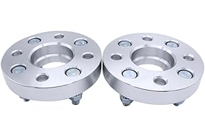 SHLPDFM 2 pezzi Distanziali 25mm 4x108mm Hubcentric Forged Wheels Spacer Kit con 8 bulloni M12x1.5 Hub Bore 63.4mm Adatto per la maggior parte dei modelli Ford