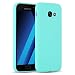 Produktbild JAMMYLIZARD Silikonhülle für Samsung Galaxy A3 2017 | Ultra Slim Handyschale 0.8mm Skin Case Hülle [Jelly Back Cover] Schutzhülle aus mattem TPU-Silikon, Türkis