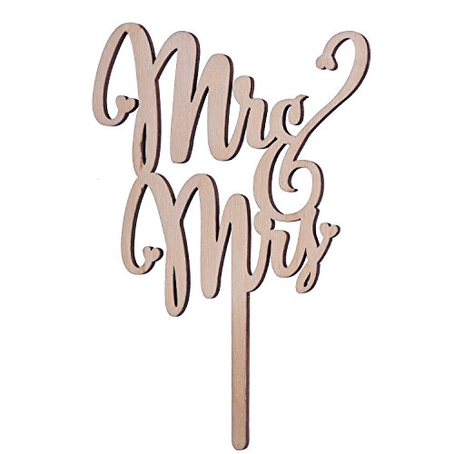 eBoot Mr und Mrs Torte Topper Holz Hochzeit Torte Topper Party Torte Dekoration