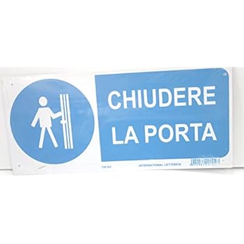 Cartello Adesivo 'Si Prega Di Chiudere La Porta Grazie' - 15x5 Cm, Pubblicentro - Foto 6