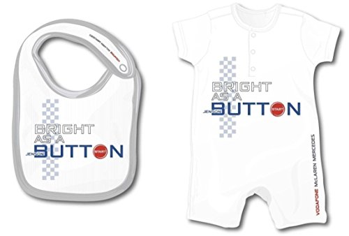 McLaren Mercedes Bright as a Button Baby Romper Suit 6-9 months