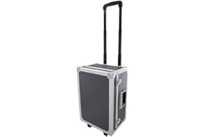 SRA CASES ROC Cases A030 Grey Trolley Flight Travel Case L440xW300xH220mm for Camera, Music, Electronics, Beauty