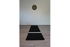 DSX Profi Dart Teppich Set Startline Flex Dartteppich/Dartmatte schwarz/grau meliert mit Abwurflinie Oche #444444