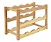 Produktbild Weinregal klein für 12 Flaschen Flaschenregal Weinboard Walnuss Massiv Holz
