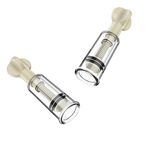 Bomba de masaje y herramientas de masaje de cuerpo completo para aspiradora - Twist Up manual al vacío natural - Correction Cup para pezones planos e invertidos(2pcs/set)