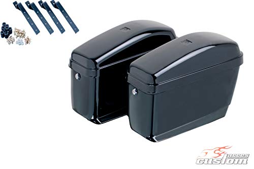 CustomaccesHard Saddlebags Easy (Pair) 12L. + Mounting Kit HARLEY DAVIDSON SPORTSTER FORTY-EIGHT 48 (XL1200X) '08-'19