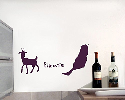 Wandtattoo Fuerteventura Aufkleberset in 7 Größen und 19 Farben (35x80cm mittelgrau) - 2