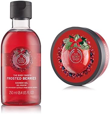 The Body Shop Festive Xmas Shower Gel 250ml+The Body Shop Festive Xmas Body Butter 200ml - Vanilla Chai / Frosted Berries (Frosted Berries)