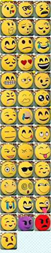 Emoji-Kissen Face Kissen, purple-salt ® – Emoticon niedlich weich gefüllt bequem Plüsch Smiley Kissen, 28 cm/30,5 cm gelb rund dick, bunte Neuheit Geschenk - 4