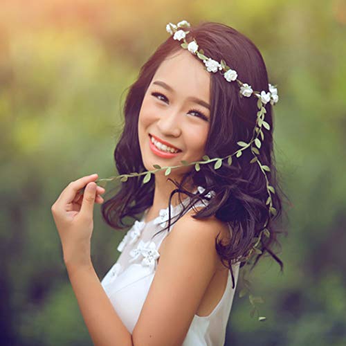 Simsly Boho Couronne Couronne de Fleurs Mariage Guirlande Serre-Tête Floral Accessoires Cheveux pour Femme Fille