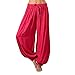 Produktbild TEBAISE Damen Unisex Orientalische Haremshose Pluderhose Pumphose Lange Hose Boho Hippie Hose Leinenhose Leichte Sommerhose Tunnelbund mit Gummizug