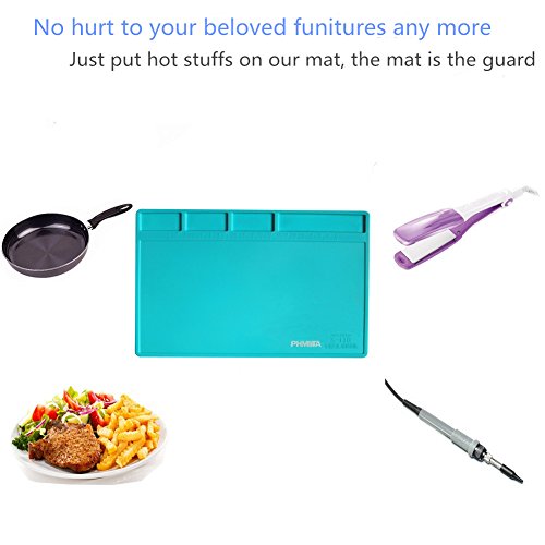 PHIMIITA Silikonmatte Lötmatte hitzebeständig Matte Lötplatte 500℃ 11 X7.9 Zoll Solder Mat für Schweißen Elektronik Reparatur - 3