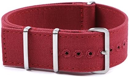 Large Canvas NATO Watch Strap 24mm 28cm Long - Squared End