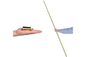 VIHEEVA [Oggetti di Scena magici Metal Apparing Cane Magic Prop Pocket Bo Staff Magic Bacchetta per maghi Professionisti Stage Close-up Magic Tricks (d'oro,59"/150cm)