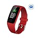 Produktbild Fitness-Tracker Activity Tracker Mit Herzfrequenz-Monitor, Pedometer, GPS-Tracker, Wasserdichtes Smart-Armband Für Android Und IOS,Red