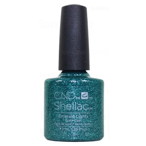 NEW 2016 CND Shellac Starstruck Glitter Collection - UV/LED soak off gel nail polish (Emerald Lights)
