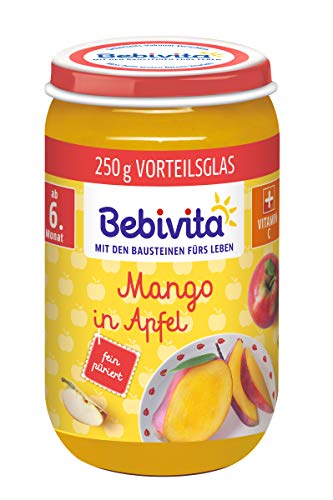 Bebivita Früchte Mango in Apfel, 6er Pack (6 x 250 g)