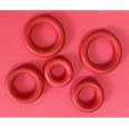 Rubber Vaginal Ring Pessary Non-Sterile Rubber Red Set of 5 (2 Inch,2.25 Inch,2.5 Inch,2.75 Inch,3,Inch,)
