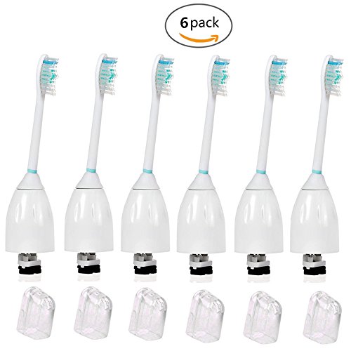 Preisvergleich Produktbild u-prime ® Standard Ersatz Bürstenköpfe Kompatibel mit Elektrische Zahnbürste Philips Sonicare HX7022), Baureihe E HX7001 (vollständig geeignet für folgende Philips Sonicare Modelle: Sonicare Essence Sonic, Xtreme, Elite, CleanCare, Advance Modelle 6 zählt (6er Pack).