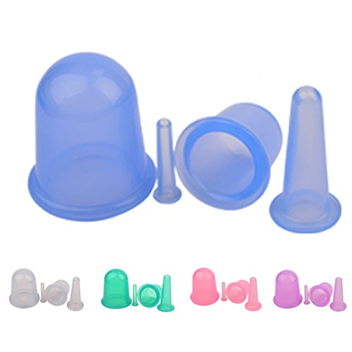 CkeyiN ®4pcs Silikon Ausschnitt Gesicht Körper Massage Schröpfen Cups - 7